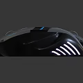 Two Ergonomic Computer Gaming Mice With Sleek Black Design And Blue Accents For Gamers