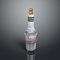 Automotive Spark Plug With Metal Shell Ceramic Insulator And Copper Electrode 3d model
