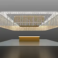 Modern Display Shelves With LED Lighting And Multi Layer Glass Structure 3d model