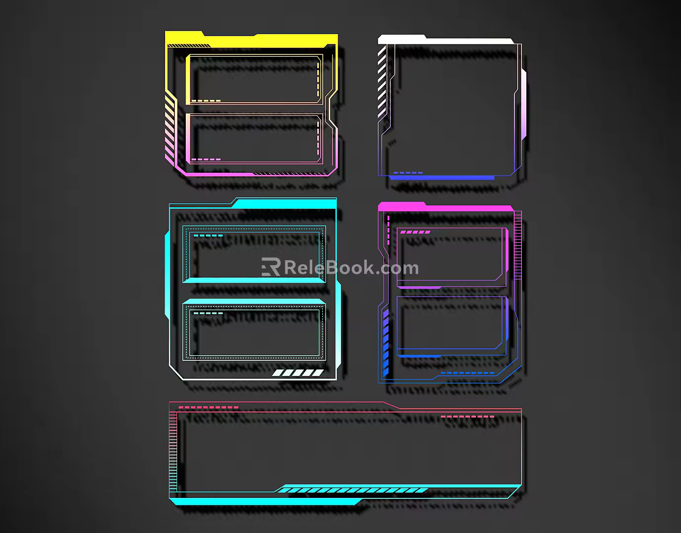 Modern science and technology lines science and technology lines modeling culture wall 3d model