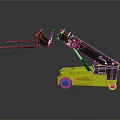 Yellow Black Industrial Forklift With Hydraulic Lift Fork Attachment And Wheels