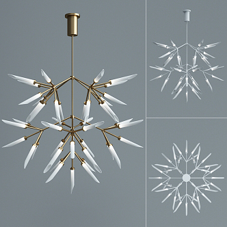 Modern shaped chandelier metal chandelier 3d model