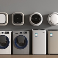 washing machine wall mounted washing machine drum washing machine mini washer dryer water heater 3d model