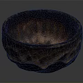 Hand Carved Sculptural Bowl with Textured Surface and Natural Brown Tones