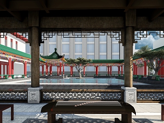 New Chinese Courtyard 3d model