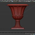 Classical Black Vase With Round Top Opening And Square Stone Base Design