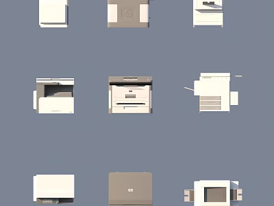Various Modern Household Items Including Kitchen Appliances And Storage Solutions 3d model
