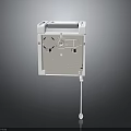 Modern White Wall Mounted Furniture Piece With Adjustable Rod For Minimalist Home Interior