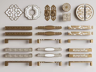 New Chinese Style Handle Cabinet Door Handle Cabinet Door Handle Metal Handle Drawer Handle Door Handle 3d model