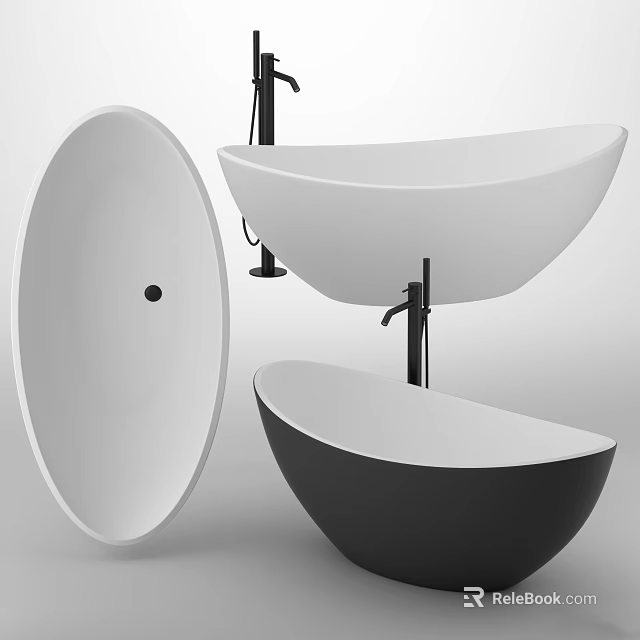Modern Bathtubs With Unique Designs And Styles 3d model 
