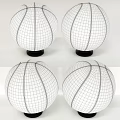 Autographed NBA Basketballs on Black Bases as Sports Equipment