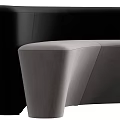 Leather Sectional Sofa In Modern Design With Multiple Color Choices And Curved Arms