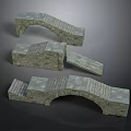 Stone Bridge Construction Components Featuring Arch Structures Steps And Stone Blocks