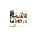 Professional Commercial Liquor Display Shelves With Digital Screen And Wine Glasses