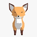 cartoon fox cartoon animation anime game animal reptile little fox 3d model