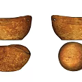 Handcrafted Ceramic Bowls With Textured Surface And Brown Golden Tones For Kitchen
