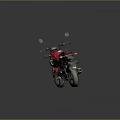 Red and Black Modern Motorcycle Featuring Sleek Seat Alloy Wheels and Urban Styling
