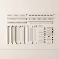 Plaster line column head foot line 3d model