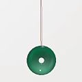 Green Round Jade Pendant With Hollow Center Elegant Necklace Jewelry