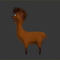 alpaca wool llama alpaca alpaca camel sheep humpless moose animal 3d model