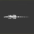 Mechanical Raptor Dinosaur 3D Model With Sharp Features And Gray White Design