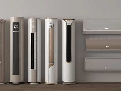 Modern Air Conditioners Collection With Standing And Wall Mounted Sleek Design For Home Use 3d model