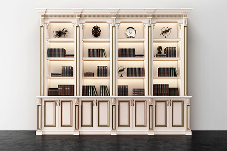 Jane European Bookcase 3d model