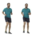 Modern Men Running Men 3d model