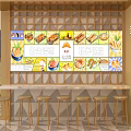 Yishidao Japanese Restaurant Interior With Sushi Dishes Glass Display Cases And Menu Boards