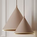 Modern Conical Multi Colored Pendant Lights Hanging with Warm Light Glow Design