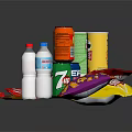Modern Beverage Coca-Cola Carbonated Drinks Canned Drinks 3d model