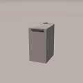 White Modern Washing Machine Featuring Sleek Upright Design And Clean Exterior