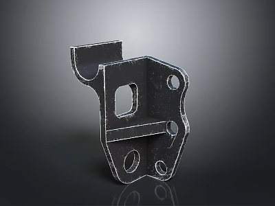 Durable Metal Bracket For Storage Shelf Assembly With Holes And Practical Design 3d model