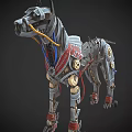 Mechanical Robotic Dog With Detailed Gear Mechanisms And Metal Body Parts