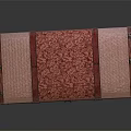 Vintage Wooden Trunk With Leather Straps And Intricate Pattern Design
