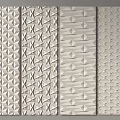 Decorative Wall Paneling Featuring Various Geometric Patterns For Interior Design 3d model
