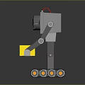 Industrial Robot Single Wheel Robot Double Wheel Robot Assistant Small Robot 3d model