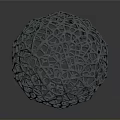 Gray 3D Spherical Object With Intricate Hollow Mesh Structure Design 3d model