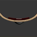 Ancient Roman Shield Weapon With Red Surface And Yellow Decorative Patterns And Silver Central Boss