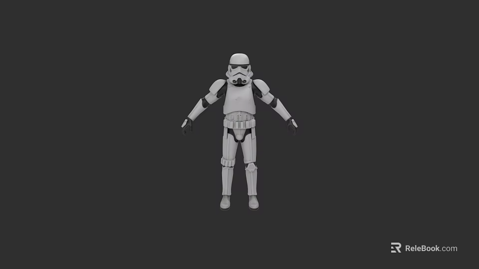Iconic White Stormtrooper Armor With Classic Design And Protective Battle Gear 3d model 