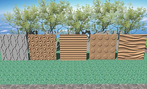 Modern Wall Modeling Wall Surface 3d model