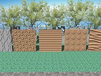 Modern Wall Modeling Wall Surface 3d model