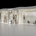 Modern Clothing Store Interior With Mannequins Display Racks And Bright Lighting
