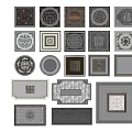Garden Ornaments Various Decorative Tiles With Classic Patterns For Garden Flooring