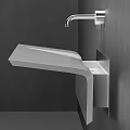Stainless Steel Washbasin Design Details With Faucet Shown From Various Angles
