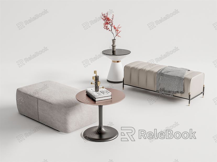 Modern bed end stool model