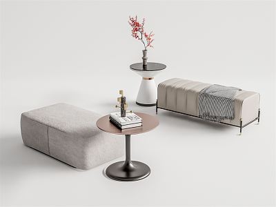 Modern bed end stool model