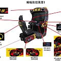 Batman Themed Entertainment Electronics with Game Chair Design Speakers LED Lights and Control Panel