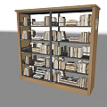 Sturdy Wooden Multi tiered Bookcase With Open Shelves Filled with Books