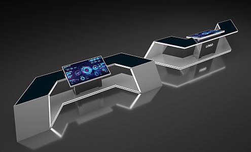 Modern all-in-one console 3d model